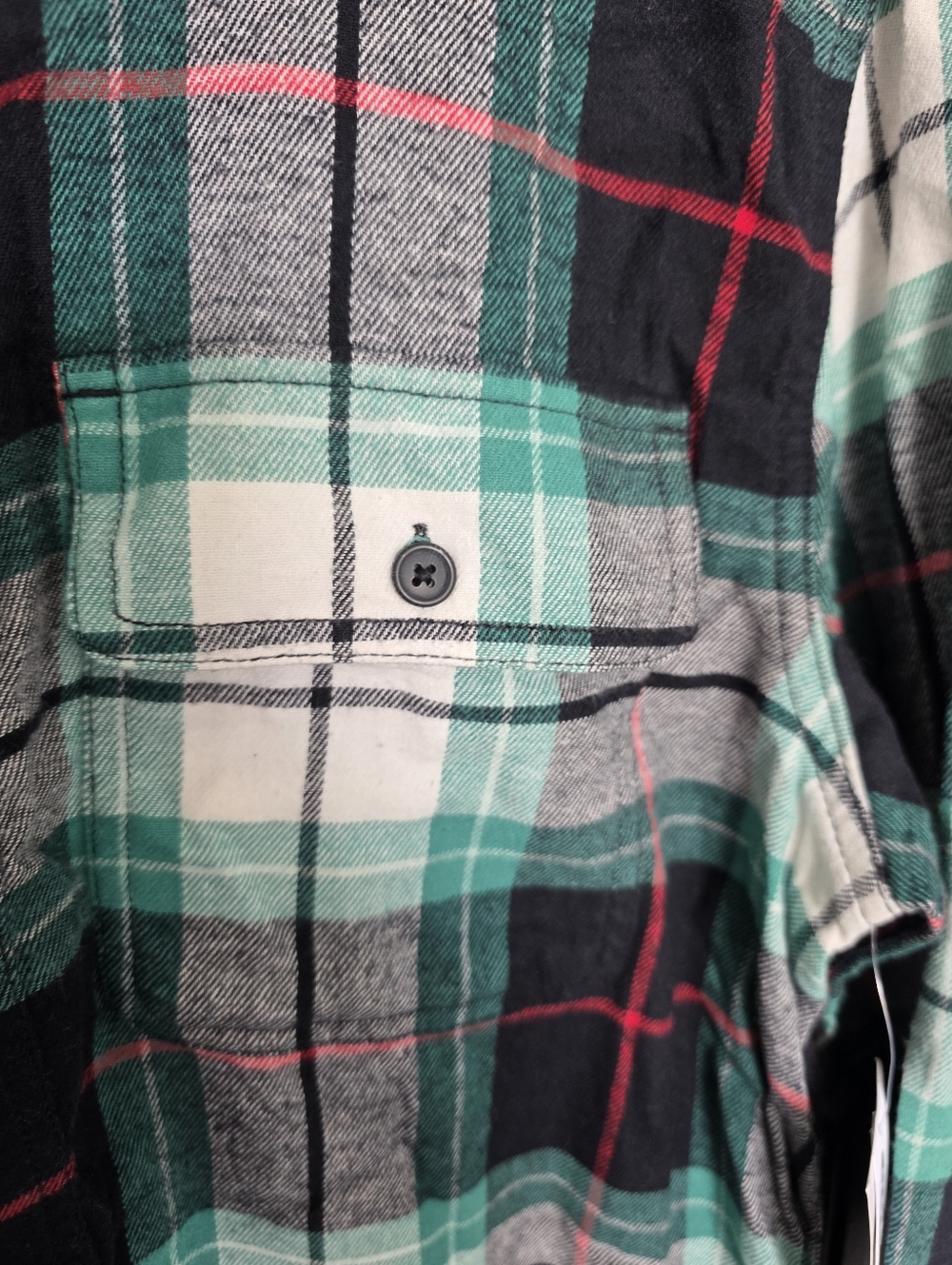 Old Navy Plaid Button-Down Shirt Women Sz M Built In Flex Long Sleeve NWT - Picture 4 of 9